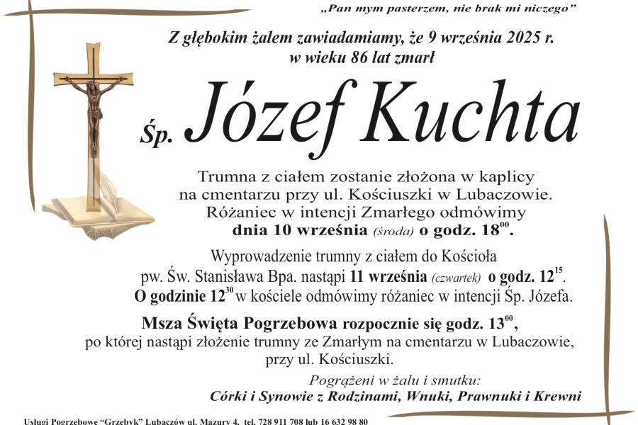 Zmarł Józef Kuchta [86 lat]